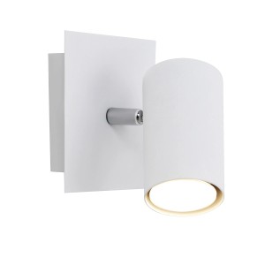 Faretto Trio Marley bianco, 1 lampadina, 12x12 cm, per montaggio a parete, orientabile.