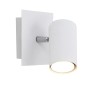 Faretto Trio Marley bianco, 1 lampadina, 12x12 cm, per montaggio a parete, orientabile.