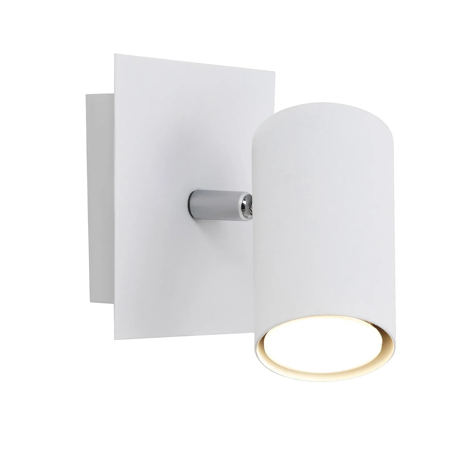 Faretto Trio Marley bianco, 1 lampadina, 12x12 cm, per montaggio a parete, orientabile.