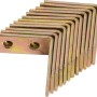 12 staffe angolari per sedie zincate gialle, 30x30x14 mm, per costruzioni in legno fai-da-te.