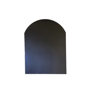 Copertura nera per tubo della stufa con design ad arco per accessori camino.