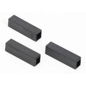 Tre t.b.t. rettangolari neri per maniglie per porte.