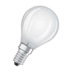 Lampadina LED E14 a forma di goccia, opaca.