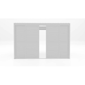 t.b.t. per gazebo: Pannelli laterali a lamelle bianchi.