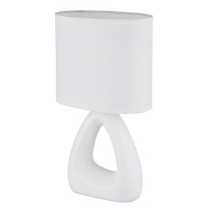 Lampada da tavolo in ceramica Triangle Globo 170x100 mm bianco