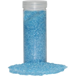 Pietre decorative azzurre in vetro per presepe.