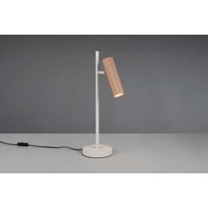 Lampada da tavolo Soka cilindro metallo 1xGU10 max10W H50cm grigio caffè