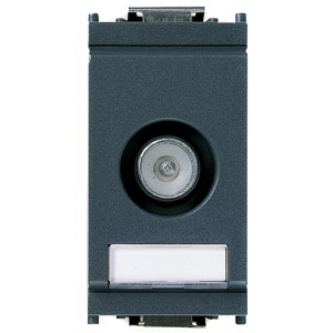 Presa antenna t.b.t., antracite, per montaggio a incasso.