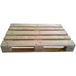 Pallet in legno, pallet a due vie per trasporto e stoccaggio.