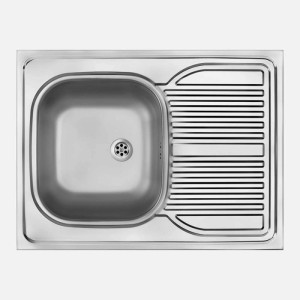 Lavello appoggio 1 vasca gocciolatoio  Guantánamo 600x160 mm acciaio inox