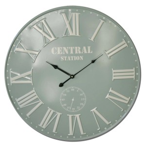 Orologio da parete in stile vintage con numeri romani e scritta "Central Station".