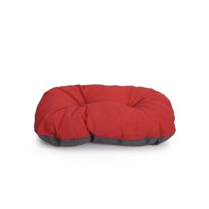 Cuscino per cani rosso di t.b.t., comodo letto per animali domestici.