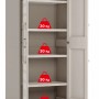 Armadio in plastica KIS Gulliver, beige sabbia, con 4 ripiani, portata fino a 30 kg per ripiano.