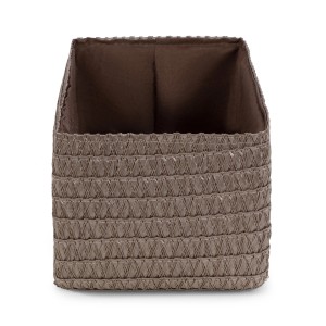 Cesto t.b.t. marrone per accessori da parete e contenitori, effetto intrecciato.