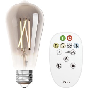 Lampadina smart t.b.t. con telecomando per la regolazione delle modalità di luce.