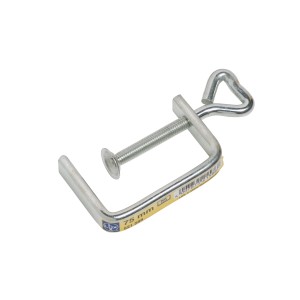 Morsetto per traforo LUX 75 mm Classic in acciaio zincato con vite ad alette.