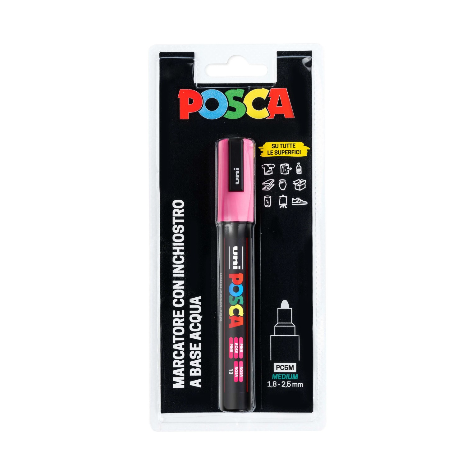 Matita Colorata Professionale Posca KPE-200 – Rosa Chiaro, A Olio E Cera, Per Artisti - 4