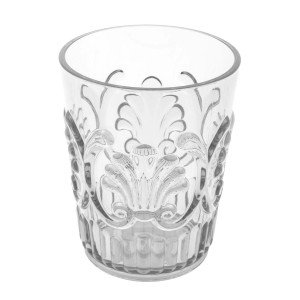 Portaspazzolino t.b.t. trasparente con motivo floreale.