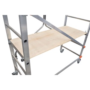 Trabattello pieghevole in alluminio Gierre 1,46x0,64 cm H max 2,97 m