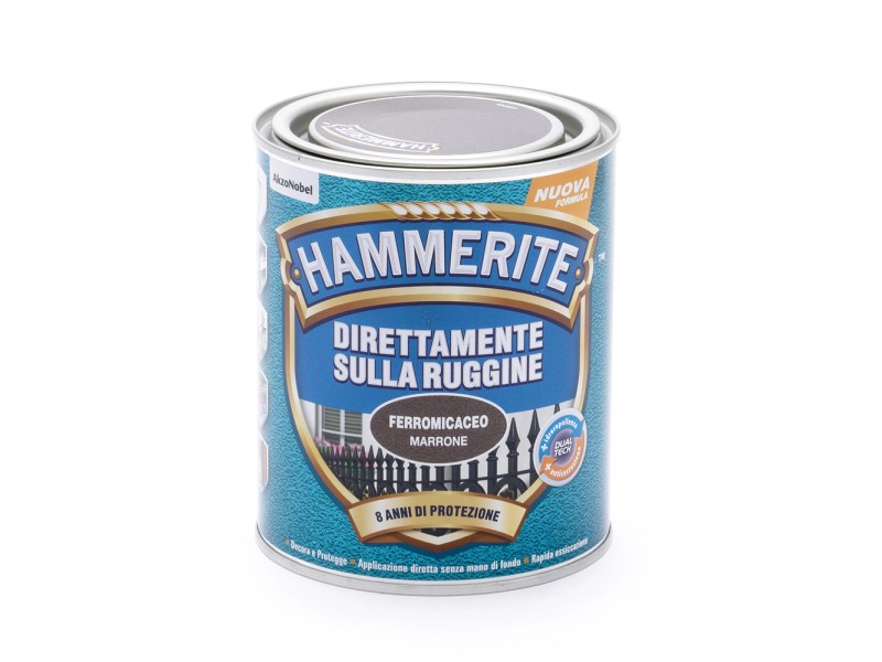 VERNICE PER FERRO HAMMERITE MARTELLATO MARRONE 0,75Lt – roviellocolori