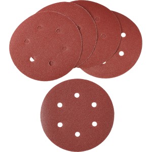 Dischi abrasivi LUX per levigatrice eccentrica, Ø 150mm, grana 120, 5 pezzi, forati.