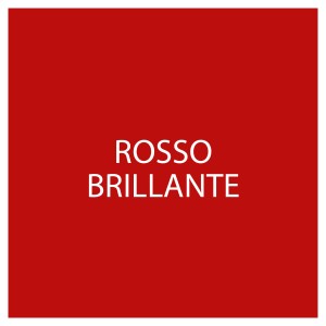 Campione di smalto antiruggine rosso con la scritta "ROSSO BRILLANTE"