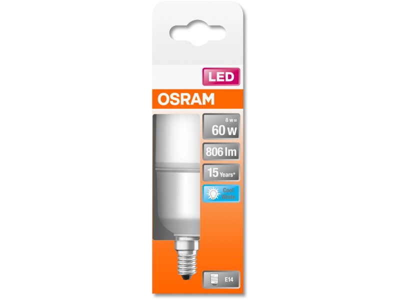 OSRAM Lampadina LED Tubolare Stick, 75W 4000K E14