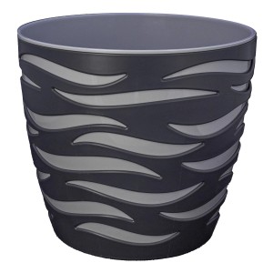 Portavaso grigio t.b.t. con motivo a onde per interni ed esterni.