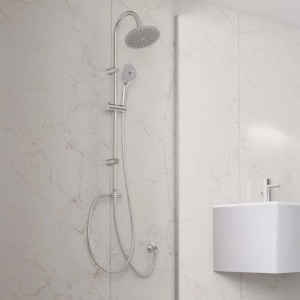 Colonna doccia Aruba tonda 3 getti cromo