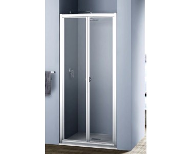 Porta doccia a soffietto Platz 70 cm H 190 cm bianco e sintetico