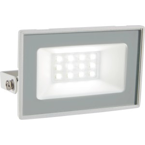 Faretto LED bianco 10W per interni ed esterni. Design compatto e moderno.