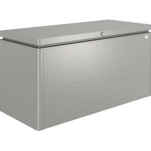 Biohort LoungeBox 160 in grigio quarzo metallizzato: box universale per giardino, patio e balcone.