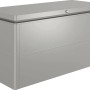 Biohort LoungeBox 160 in grigio quarzo metallizzato: box universale per giardino, patio e balcone.