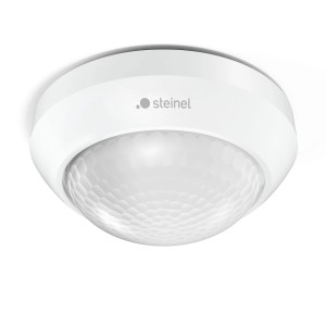 Rilevatore di movimento a infrarossi Steinel IS 360-3 bianco per montaggio a soffitto.