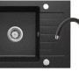 Lavello rubinetto 1 vasca gocciolatoio Idrostile Martí 440x164 mm Grafite