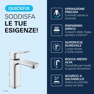 Miscelatore per lavabo Grohe Dice cromo tg M