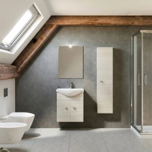 Colonna bagno reversibile rovere L31,4xP16,1xH136 cm