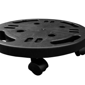 Pianale da trasporto nero t.b.t. per spostare facilmente le piante in vaso.