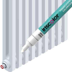 Pennarello per ritocchi termosifoni iriscolor, bianco, per riparare danni alla vernice.
