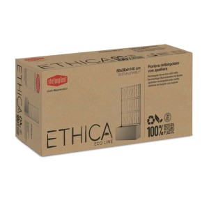 Fioriera da esterno con grigliato Stefanplast plastica caffè 80x36x140 cm