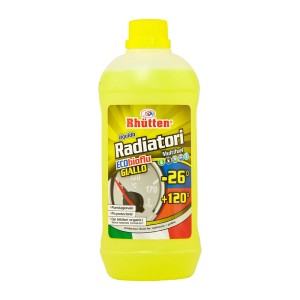 Liquido refrigerante giallo Rhütten per la cura dell'auto.