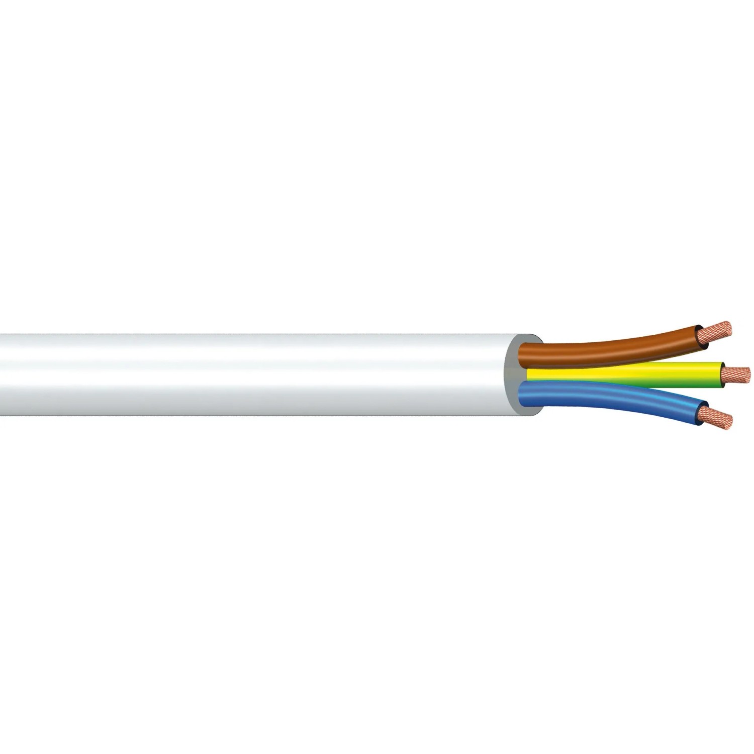 Kalitec H05VV-F - Tubo Flessibile 10 Metri, 2 x 1,5 mm², Cavo di Alimentazione Senza Conduttore di Protezione, PVC per Interni, Elettrico Nero, Flessibile per Lampada