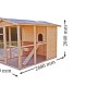 Pollaio in legno con tetto apribile 160x244 cm_10