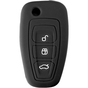 Custodia nera per chiave auto con tre pulsanti per la cura dell'auto.