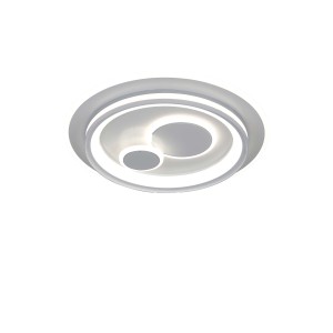 Plafoniere LED moderna t.b.t. con design circolare bianco per montaggio a soffitto.