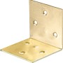 Squadretta a angolo largo zincata gialla 50x50x50 mm con fori per costruzioni in legno.