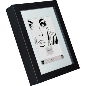 Cornice nera per foto o stampe artistiche.