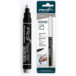 Pennarello Pica Classic 522, bianco, per muratori e piastrellisti.