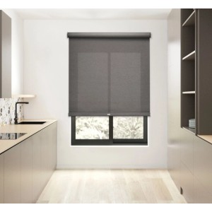 Tenda a rullo Lino filtrante 120x250 cm grigio