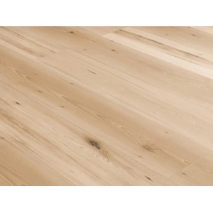 Pavimento in laminato faggio Swaran chiaro, stile rustico con superficie strutturata.